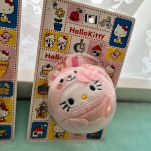 ⭐️ Sanrio Hello Kitty Bunny Squish Plush w/ Clip Keychain ~ NEW Sealed Packaging